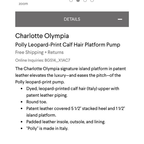 Charlotte Olympia Polly Leopard Calf Hair Pumps - Picture 5 of 14